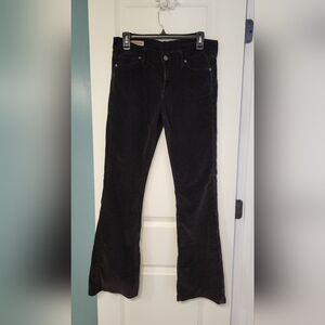 Citizens Of Humanity High Rise Bootcut Corduroy Black Purple Pants